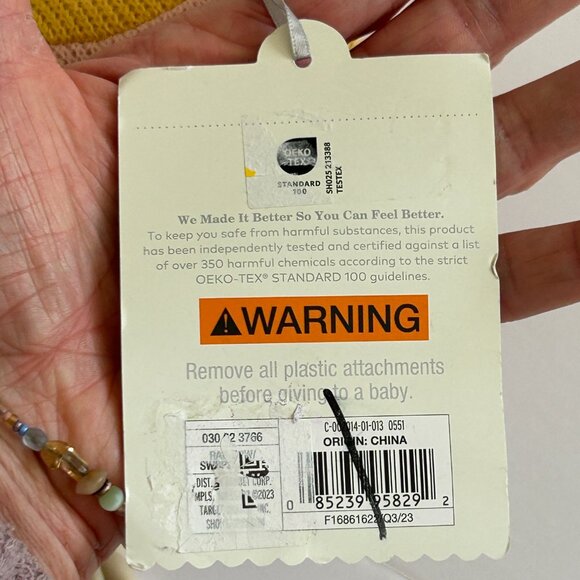 Itzy Ritzy and Cloud Island Rainbow Rattle Plush Baby Toy Teething Ring Lot Of 2 - Picture 15 of 15